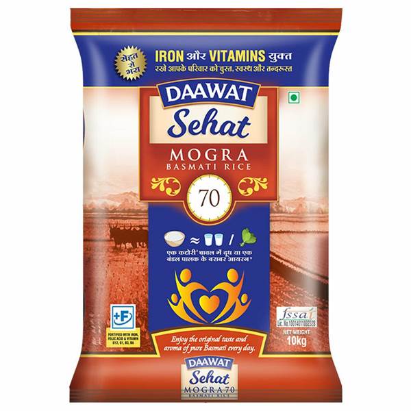 Daawat Sehat Mogra 70 Basmati Rice 10 kg